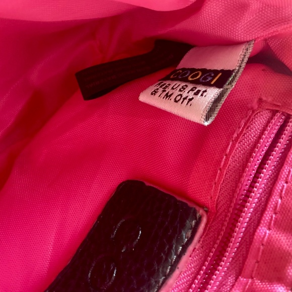 Coogi Mini Bag Chain Wrist Cuff Clutch Vintage Australia Rainbow Logo Black Pink - Picture 8 of 14